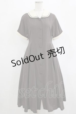 画像: an another angelus / パイピング使いダブルクレリック衿ワンピース Free BROWN H-26-02-03-011-CA-OP-NS-ZH