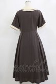 画像3: an another angelus / パイピング使いダブルクレリック衿ワンピース Free BROWN H-26-02-03-011-CA-OP-NS-ZH (3)