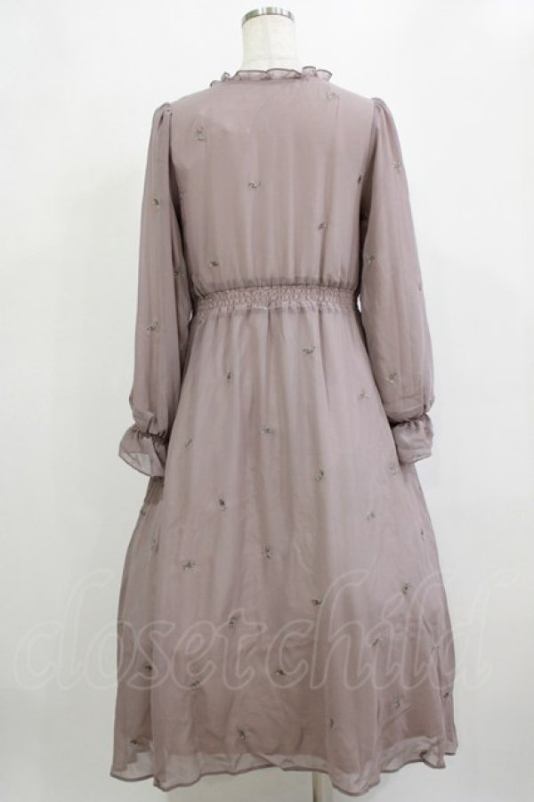 画像3: an another angelus / ローズ刺繍シフォンワンピース Free LAVENDER H-26-02-03-013-CA-OP-NS-ZH (3)