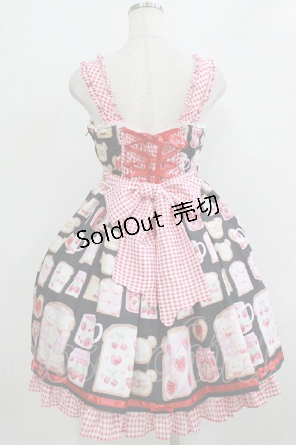 画像3: Angelic Pretty / Sunny Day Brunch BearジャンパースカートSet Free ブラック H-26-02-03-002-AP-OP-NS-ZH (3)
