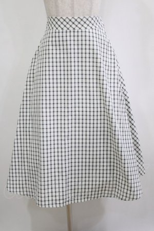 画像: an another angelus / ドビーチェックフレアースカート Free OFF×BK H-26-02-03-021-CA-SK-NS-ZH