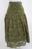 画像1: an another angelus / フロッキーレースギャザースカート Free GREEN H-26-02-03-022-CA-SK-NS-ZH (1)