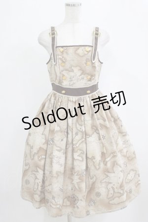 画像: Angelic Pretty / Fantastic World Mapジャンパースカート Free ベージュ H-26-02-04-001-AP-OP-NS-ZH