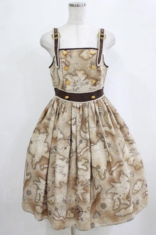 画像1: Angelic Pretty / Fantastic World Mapジャンパースカート Free ベージュ H-26-02-04-001-AP-OP-NS-ZH (1)