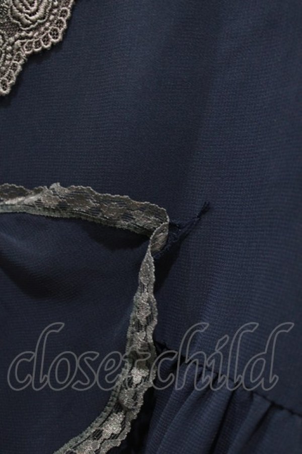 画像5: axes femme / シフォンリボンワンピース M ネイビー H-26-02-04-024-AX-OP-NS-ZH (5)