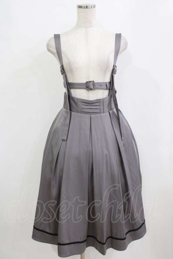 画像1: axes femme / ベルトデザインサス付きスカート M グレー H-26-02-04-027-AX-SK-NS-ZH (1)