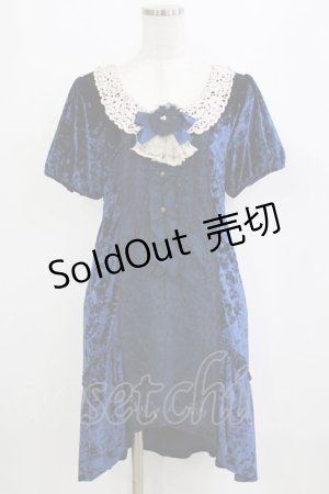 画像: axes femme / ベロアワンピース M ネイビー H-26-02-04-029-AX-OP-NS-ZH