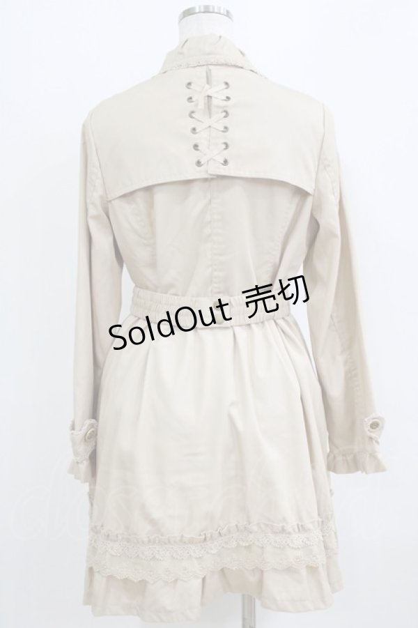 画像3: axes femme / 花ベルト付きコート L ベージュ H-26-02-04-033-AX-CO-NS-ZH (3)