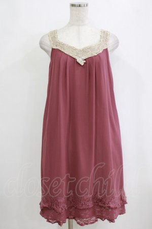 画像: axes femme / シフォンワンピース M パープル H-26-02-04-034-AX-OP-NS-ZH