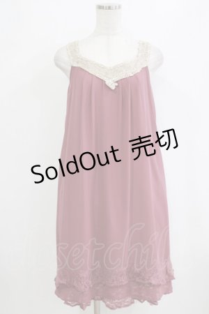 画像: axes femme / シフォンワンピース M パープル H-26-02-04-034-AX-OP-NS-ZH