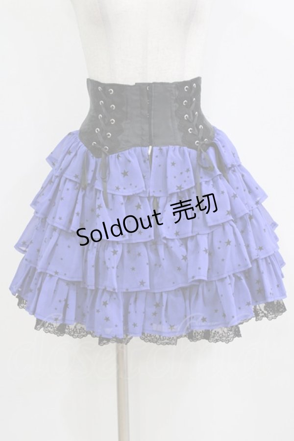 画像1: Angelic Pretty / Starryシフォンスカート Free ブルー H-26-02-04-035-AP-SK-NS-ZH (1)