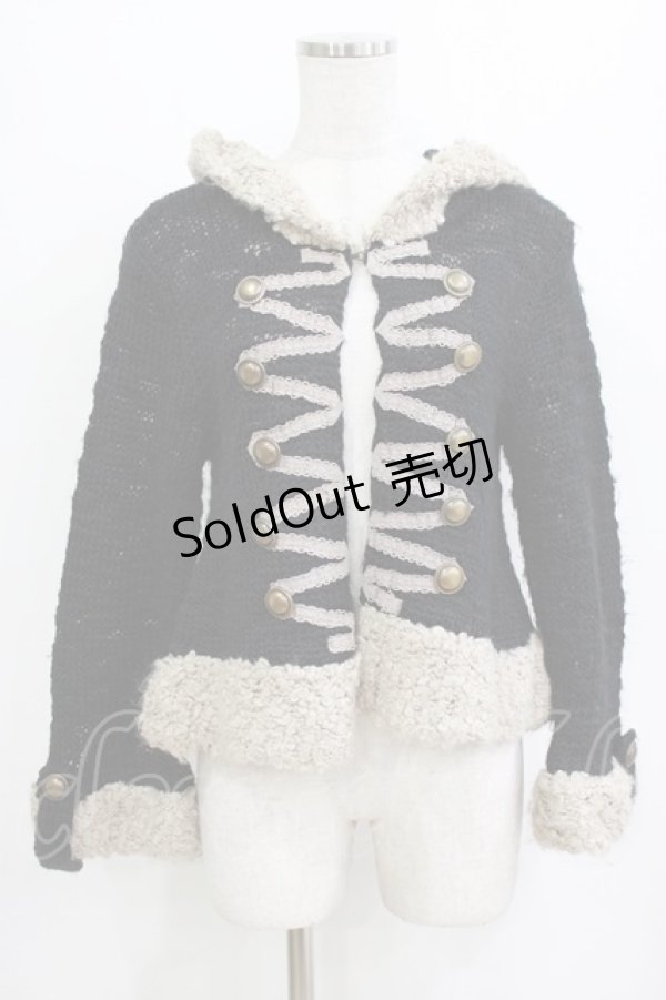 画像1: axes femme / ニットジャケット M ブラック H-26-02-04-037-AX-TO-NS-ZH (1)