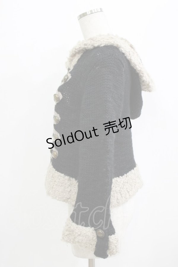 画像2: axes femme / ニットジャケット M ブラック H-26-02-04-037-AX-TO-NS-ZH (2)