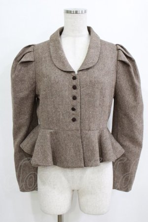 画像: an another angelus / ペプラムツイードジャケット Free BROWN H-26-02-04-038-CA-JA-NS-ZH