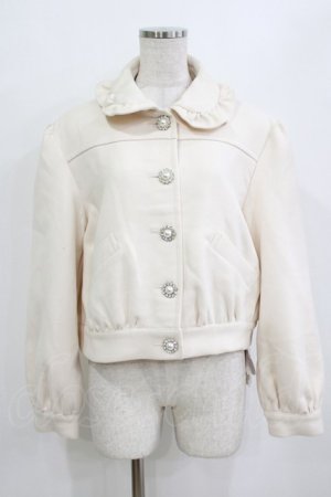 画像: Ank Rouge / ビジューボタンコンパクトブルゾン M アイボリー H-26-02-04-040-CA-JA-NS-ZH