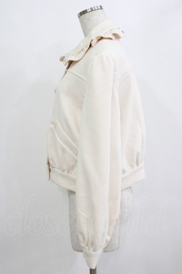 画像2: Ank Rouge / ビジューボタンコンパクトブルゾン M アイボリー H-26-02-04-040-CA-JA-NS-ZH (2)