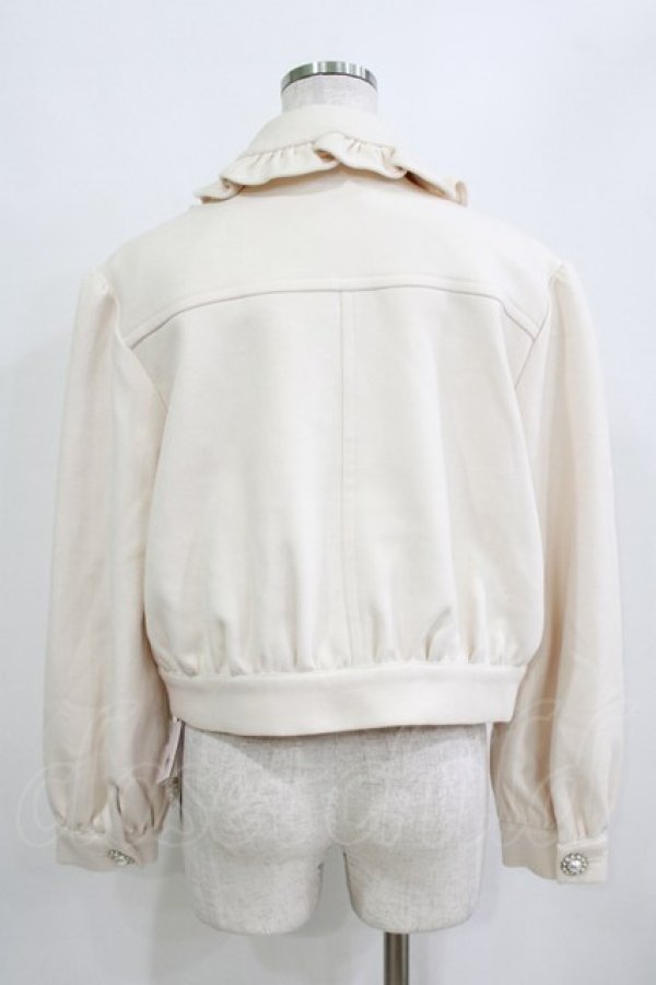 画像3: Ank Rouge / ビジューボタンコンパクトブルゾン M アイボリー H-26-02-04-040-CA-JA-NS-ZH (3)