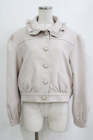 画像: Ank Rouge / ビジューボタンコンパクトブルゾン M ピンク H-26-02-04-041-CA-JA-NS-ZH