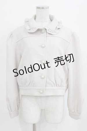 画像: Ank Rouge / ビジューボタンコンパクトブルゾン M ピンク H-26-02-04-041-CA-JA-NS-ZH