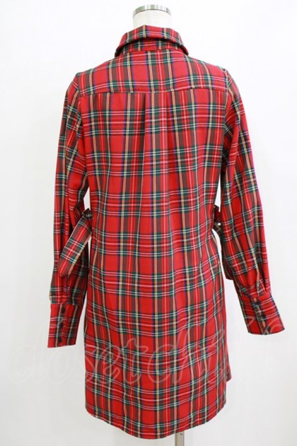 画像3: Jamie エーエヌケー / ネクタイチェックワンピース M レッド H-26-02-04-043-LO-OP-NS-ZH (3)