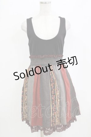 画像: axes femme / 切替ジャンパースカート M ブラック H-26-02-04-048-AX-OP-NS-ZH