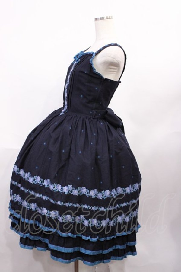 画像2: Innocent World / エリザベートローズジャンパースカート M/108cm丈 ネイビー H-26-02-04-1001-IW-OP-NS-ZH (2)