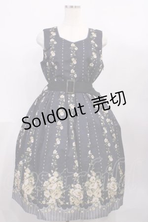 画像: axes femme / 花柄パネルワンピース M ネイビー H-26-02-04-1006-AX-OP-NS-ZH