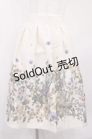 画像: axes femme / 花プリントジャガードスカート M オフ H-26-02-04-1012-AX-SK-NS-ZH