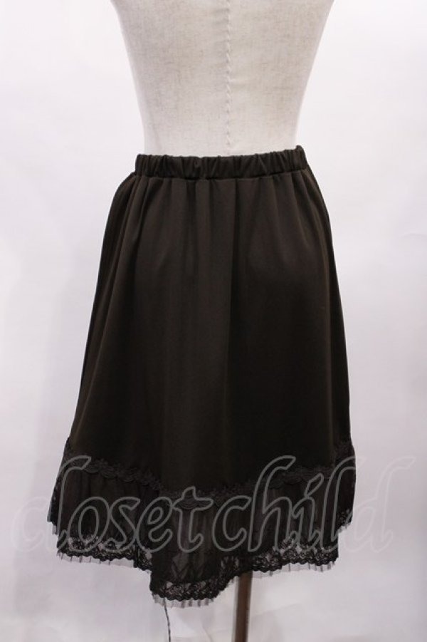 画像2: axes femme / 裾レースペチコート M ブラウン H-26-02-04-1014-AX-SK-NS-ZH (2)