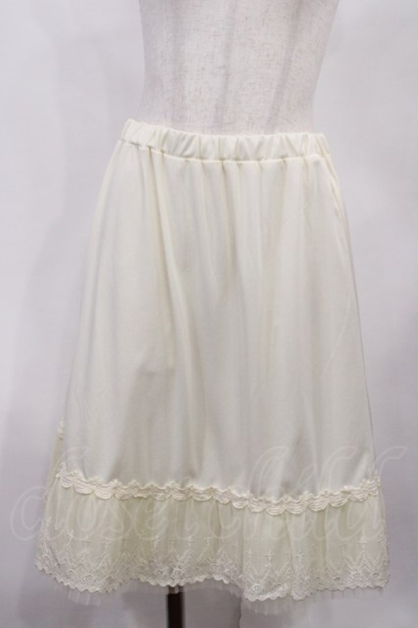 画像1: axes femme / 裾レースペチコート M オフ H-26-02-04-1016-AX-SK-NS-ZH (1)