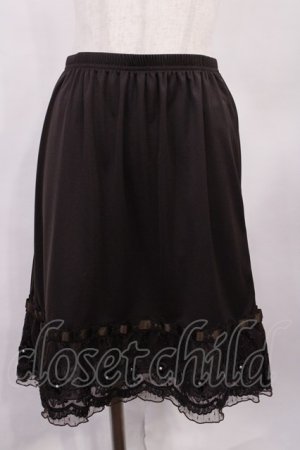 画像: axes femme / レース重ねペチスカート M ブラウン H-26-02-04-1018-AX-SK-NS-ZH