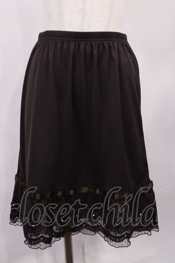 画像1: axes femme / レース重ねペチスカート M ブラウン H-26-02-04-1018-AX-SK-NS-ZH (1)