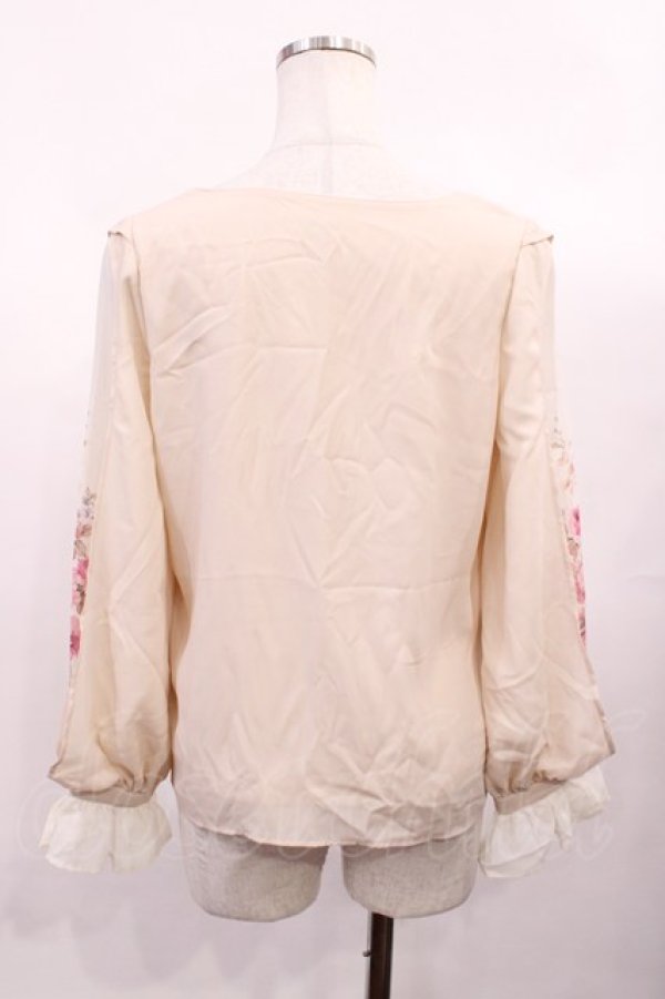 画像2: axes femme / 袖プリントブラウス M ピンク H-26-02-04-1023-AX-BL-NS-ZH (2)