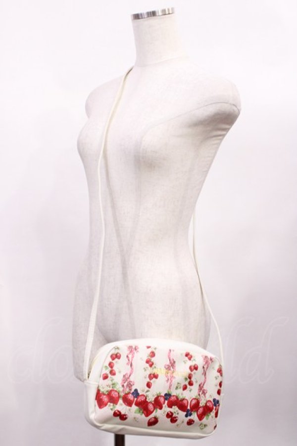 画像1: BABY,THE STARS SHINE BRIGHT / いちご柄ポシェット  オフ H-26-02-04-1024-BA-BG-NS-ZH (1)