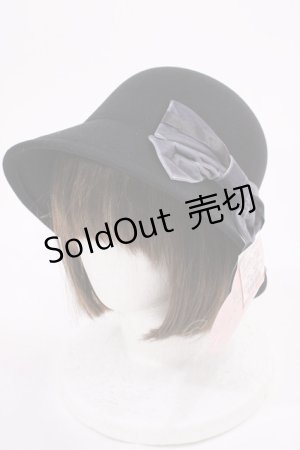 画像: m petit by misako / AM*NIリボンメトロハット  ブラック H-26-02-04-1025-LO-AC-NS-ZH