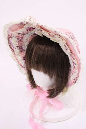 画像: ALICE and the PIRATES / Queen's Coachボンネット  ピンク H-26-02-04-1026-PA-AC-NS-ZH