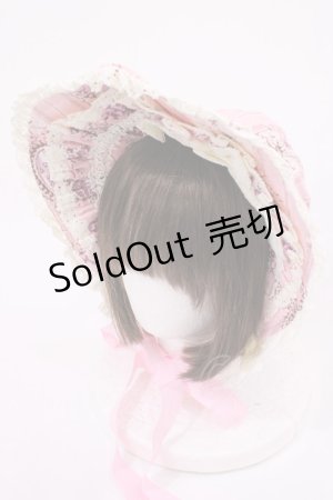 画像: ALICE and the PIRATES / Queen's Coachボンネット  ピンク H-26-02-04-1026-PA-AC-NS-ZH