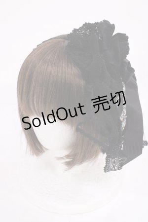 画像: ALICE and the PIRATES / キャンベルローズカチューシャ  ブラック H-26-02-04-1028-PA-AC-NS-ZH