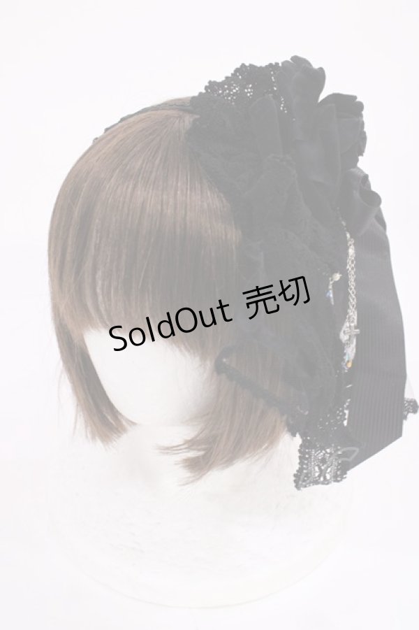 画像1: ALICE and the PIRATES / キャンベルローズカチューシャ  ブラック H-26-02-04-1028-PA-AC-NS-ZH (1)