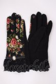 画像3: axes femme / 手袋セット  ブラック花柄/ブラウン花柄 H-26-02-04-1032-AX-ZA-NS-ZH (3)
