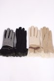 画像1: axes femme / 手袋セット  ブラック千鳥/ベージュ千鳥 H-26-02-04-1033-AX-ZA-NS-ZH (1)