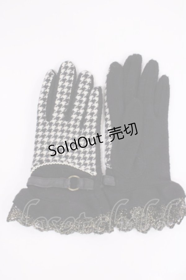画像2: axes femme / 手袋セット  ブラック千鳥/ベージュ千鳥 H-26-02-04-1033-AX-ZA-NS-ZH (2)