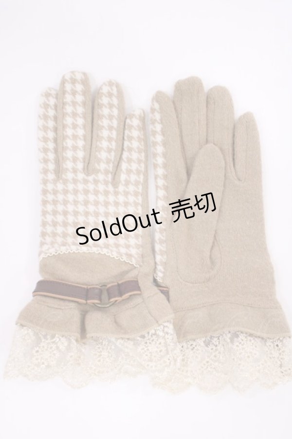 画像3: axes femme / 手袋セット  ブラック千鳥/ベージュ千鳥 H-26-02-04-1033-AX-ZA-NS-ZH (3)