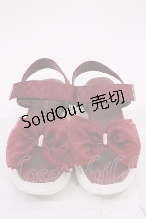 画像: m petit by misako / リボンサンダル LL/24.5~25.0cm レッド H-26-02-04-1038-LO-SH-NS-ZH