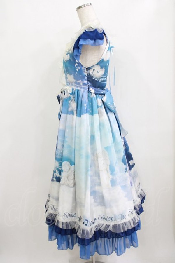 画像2: BABY,THE STARS SHINE BRIGHT / L'echelle de l'ange〜天使のセラピー〜柄フリルジャンパースカート Free ネイビー H-26-02-04-050-BA-OP-NS-ZH (2)