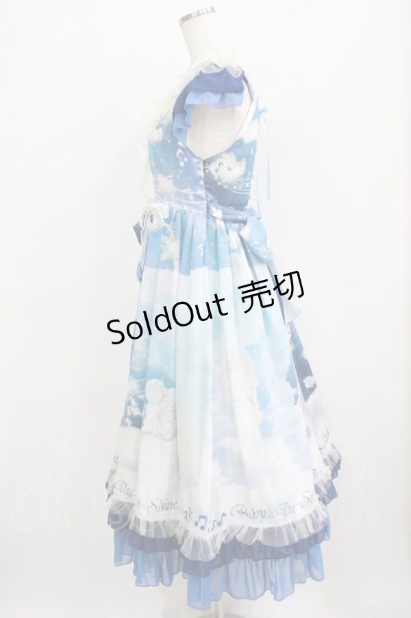 画像2: BABY,THE STARS SHINE BRIGHT / L'echelle de l'ange〜天使のセラピー〜柄フリルジャンパースカート Free ネイビー H-26-02-04-050-BA-OP-NS-ZH (2)