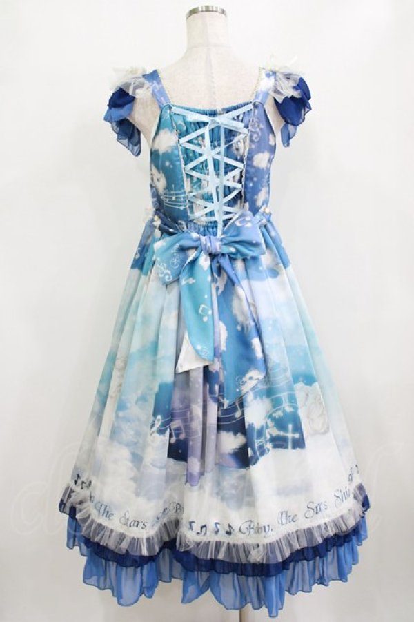 画像3: BABY,THE STARS SHINE BRIGHT / L'echelle de l'ange〜天使のセラピー〜柄フリルジャンパースカート Free ネイビー H-26-02-04-050-BA-OP-NS-ZH (3)