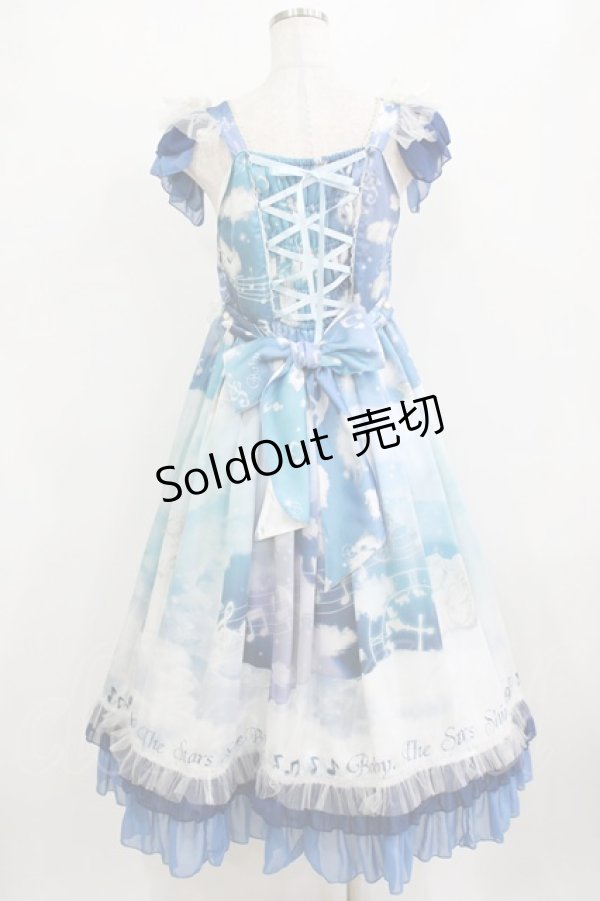 画像3: BABY,THE STARS SHINE BRIGHT / L'echelle de l'ange〜天使のセラピー〜柄フリルジャンパースカート Free ネイビー H-26-02-04-050-BA-OP-NS-ZH (3)