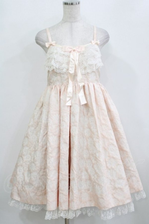 画像1: Angelic Pretty / Silky Fleurジャンパースカート Free ピンク H-26-02-04-051-AP-OP-NS-ZH (1)