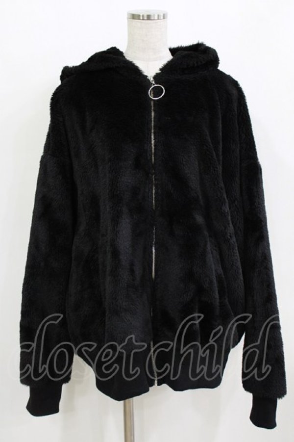 画像1: Jamie エーエヌケー / うさみみファーブルゾン M ブラック H-26-02-04-052-LO-JA-NS-ZH (1)